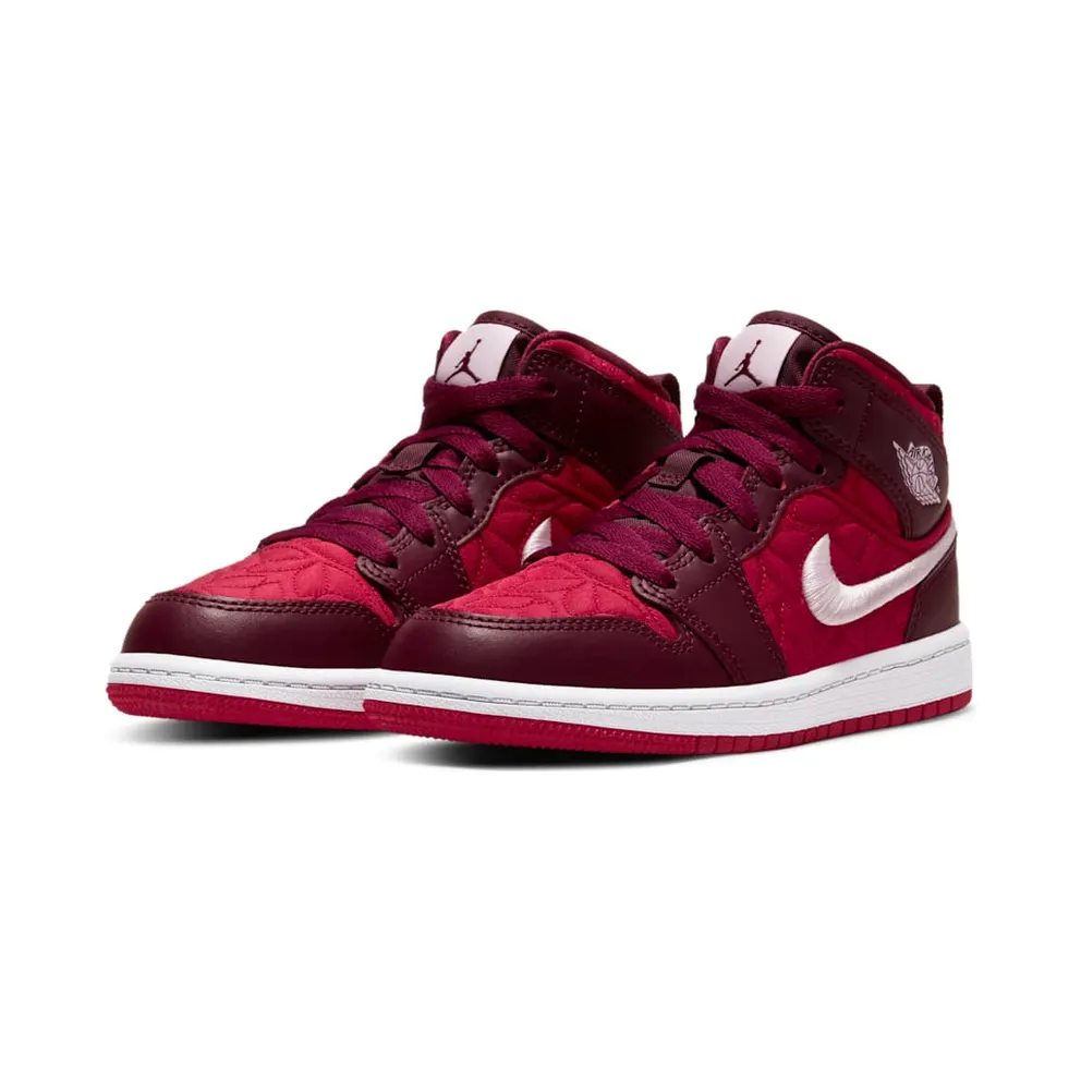 Jordan 1 Mid Red Quilt (PS) (AV5173-600)