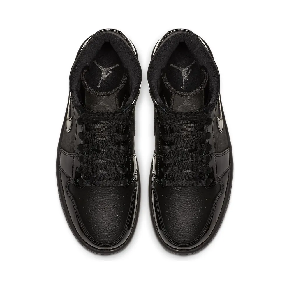 Jordan 1 Mid Patent Triple Black (BQ6472-003)