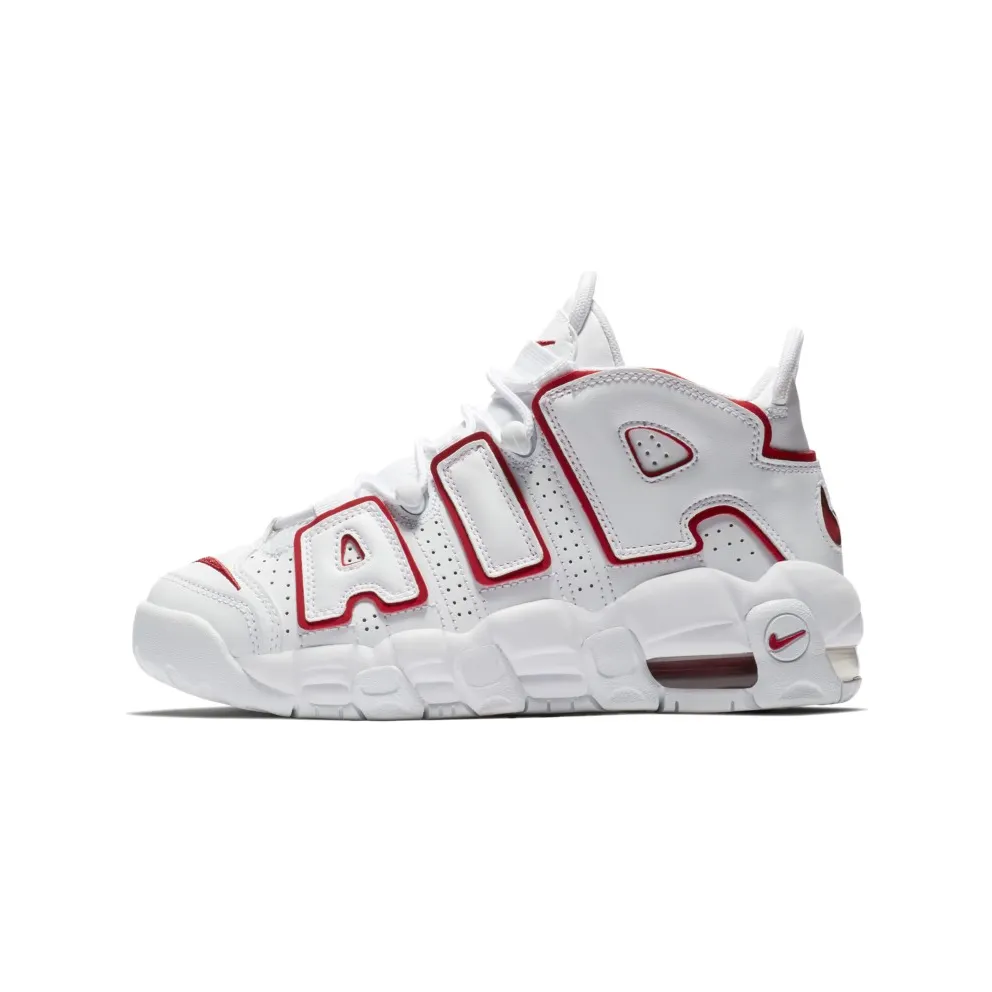 Nike Air More Uptempo White Varsity Red Outline (GS) White/Varsity Red-White (415082-108)