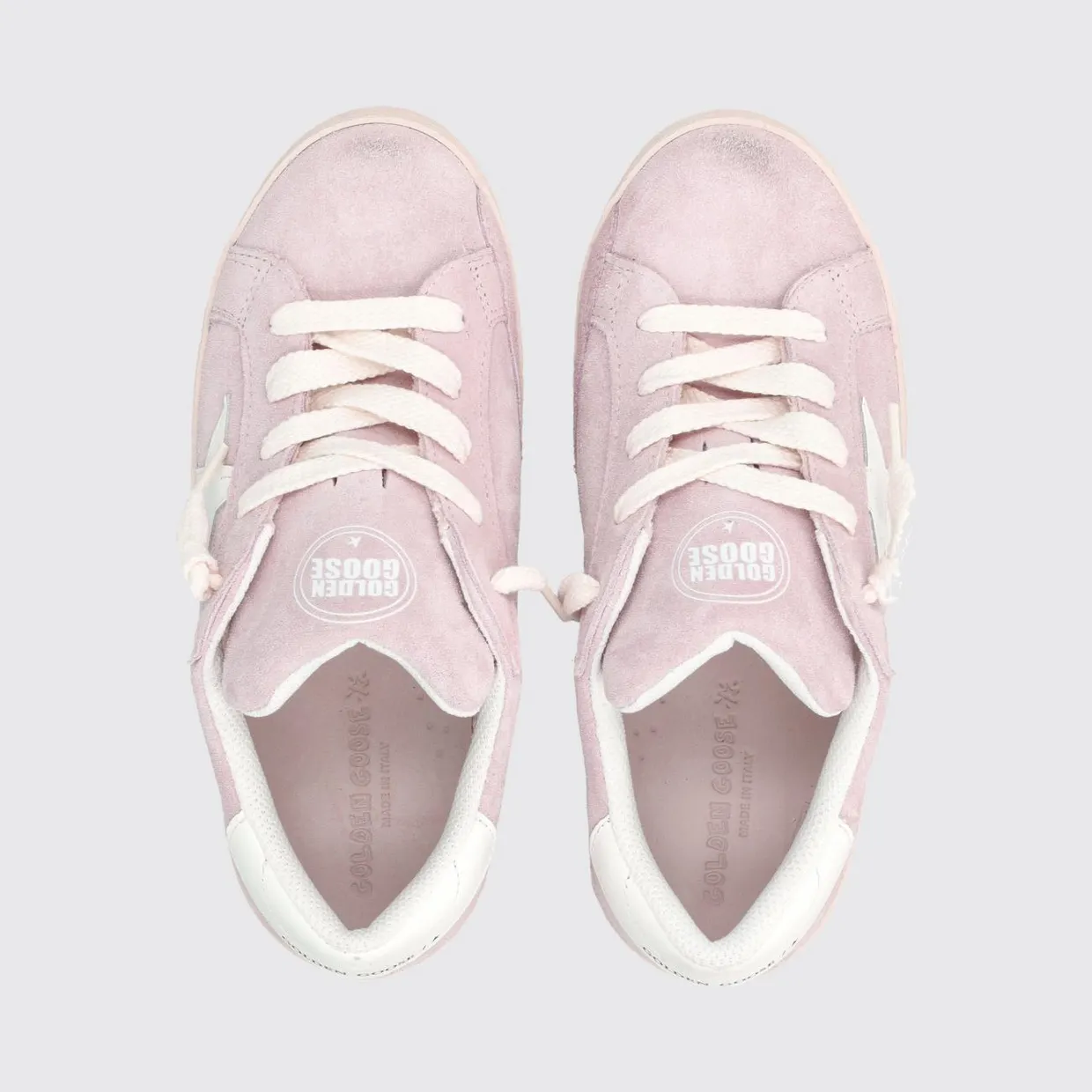 Golden goose Super-Star Used Suede Sneakers Pink (GTF01028F00802825667) (2)