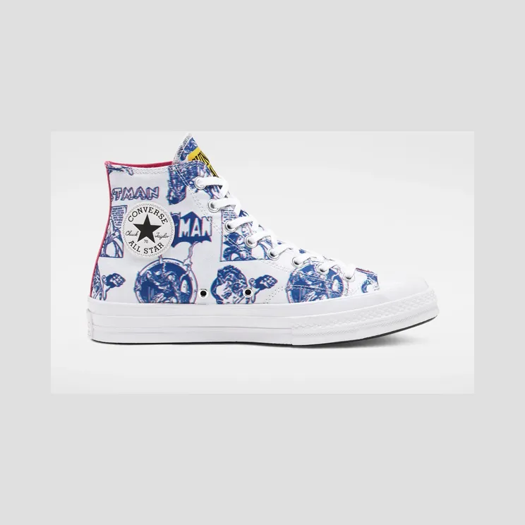 Converse DC Comics x Chinatown Market x Chuck 70 High ‘3D Batman Print’ Mouse/White/Purple (167512C)