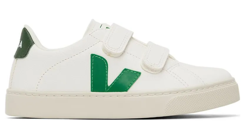 VEJA Kids White & Green Esplar Sneakers (SV0502999C)