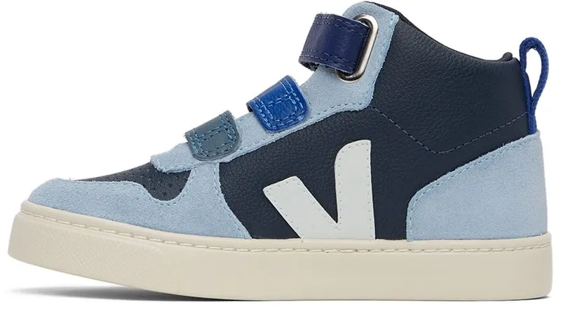Veja Baby Blue Leather V-10 Mid Velcro (DX0502856)