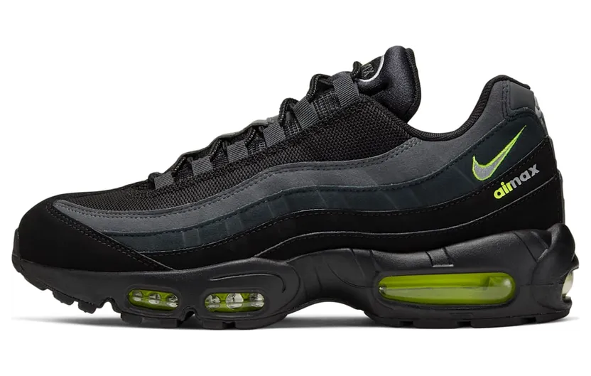 Nike Air Max 95 Retro Logo Black Grey Volt