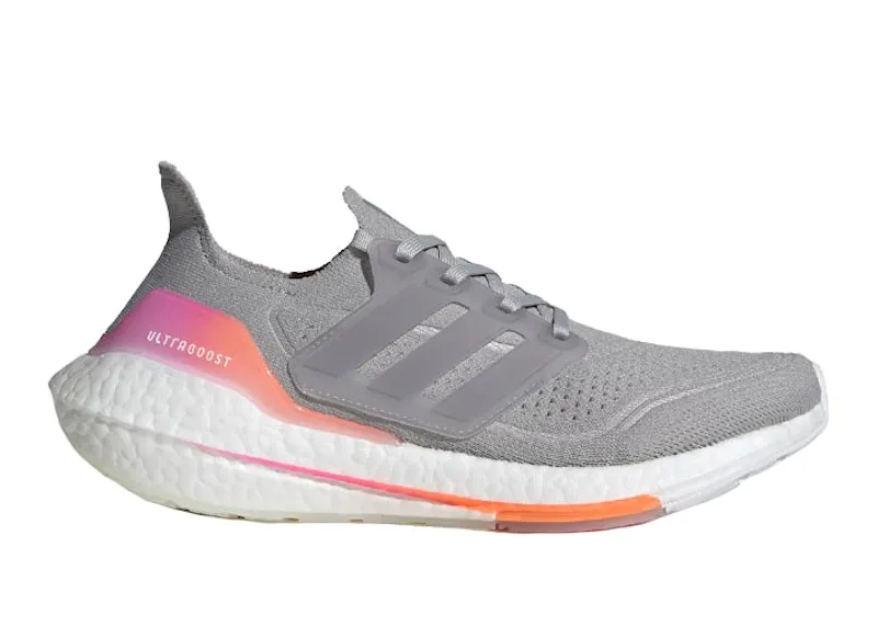 adidas Ultra Boost 21 Grey Screaming Orange (W) (FY0397)