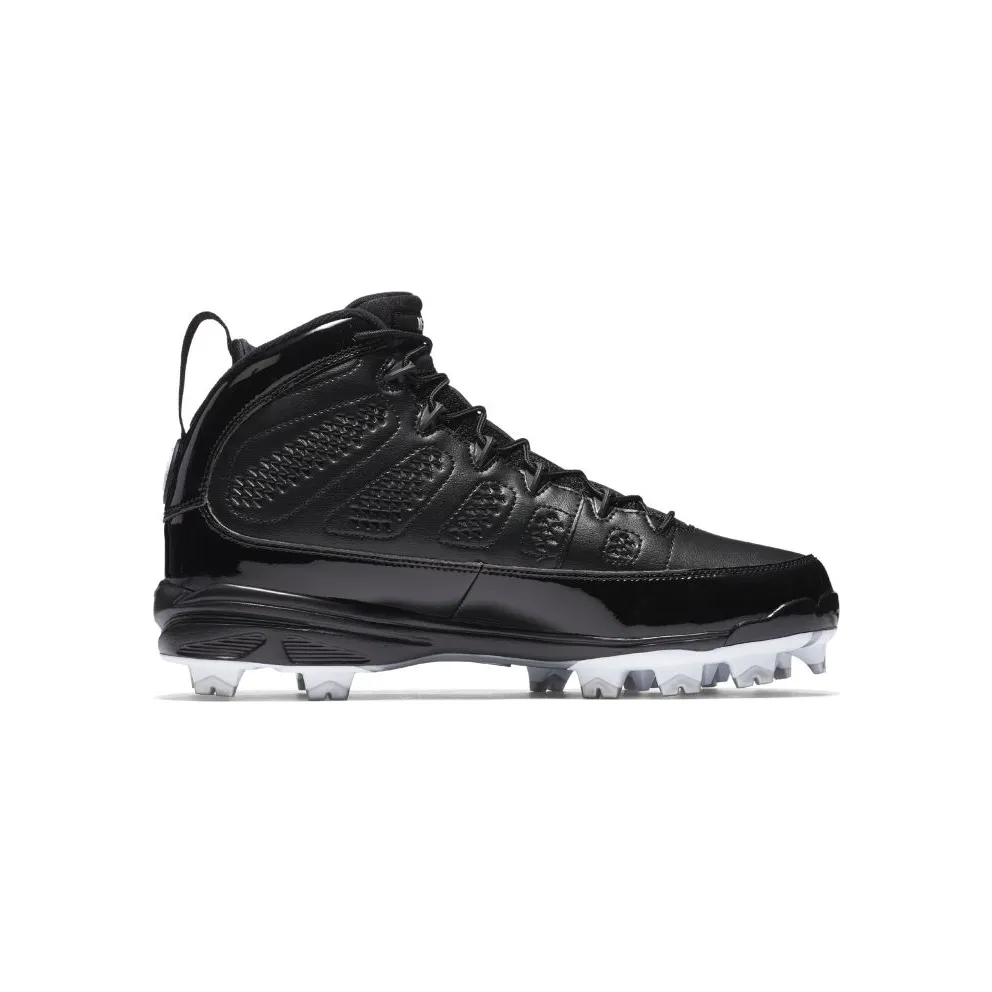 Jordan 9 Retro MCS Cleat RE2PECT Black Black/White-Metallic Silver-White (AA1264-011)