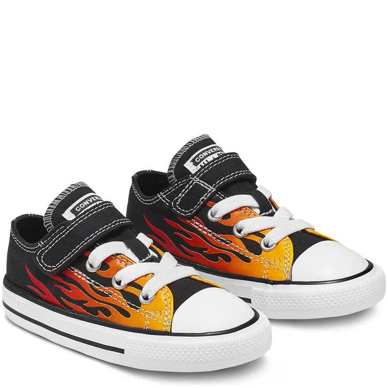 Converse Toddler Archive Flames Hook and Loop Chuck Taylor All Star Low Top (766199C)