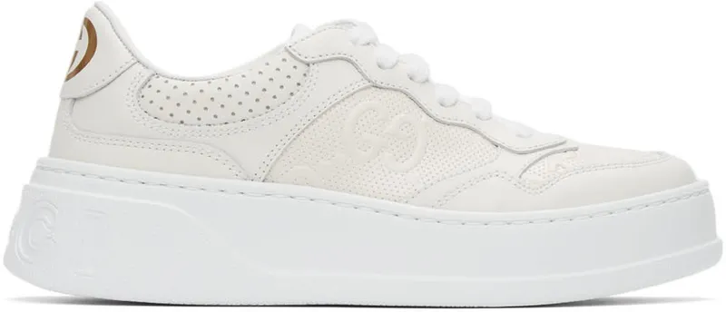 Gucci White GG Embossed Low (670408 1XL10)