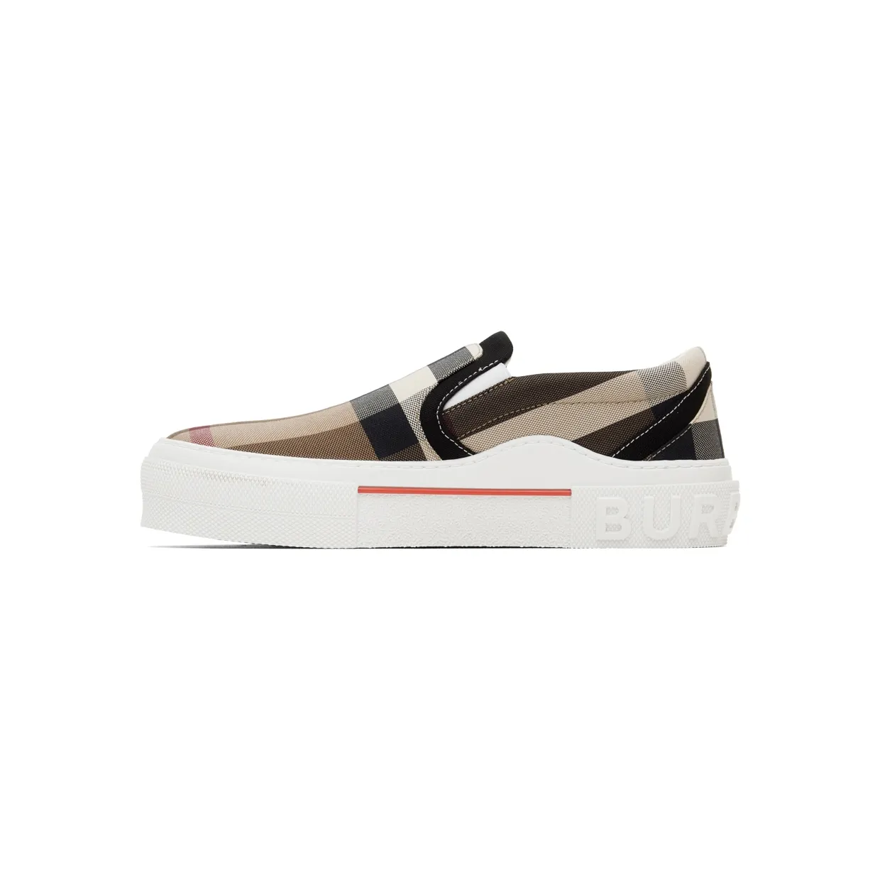Burberry Beige Exaggerated Check Sneakers (8056762) (3)