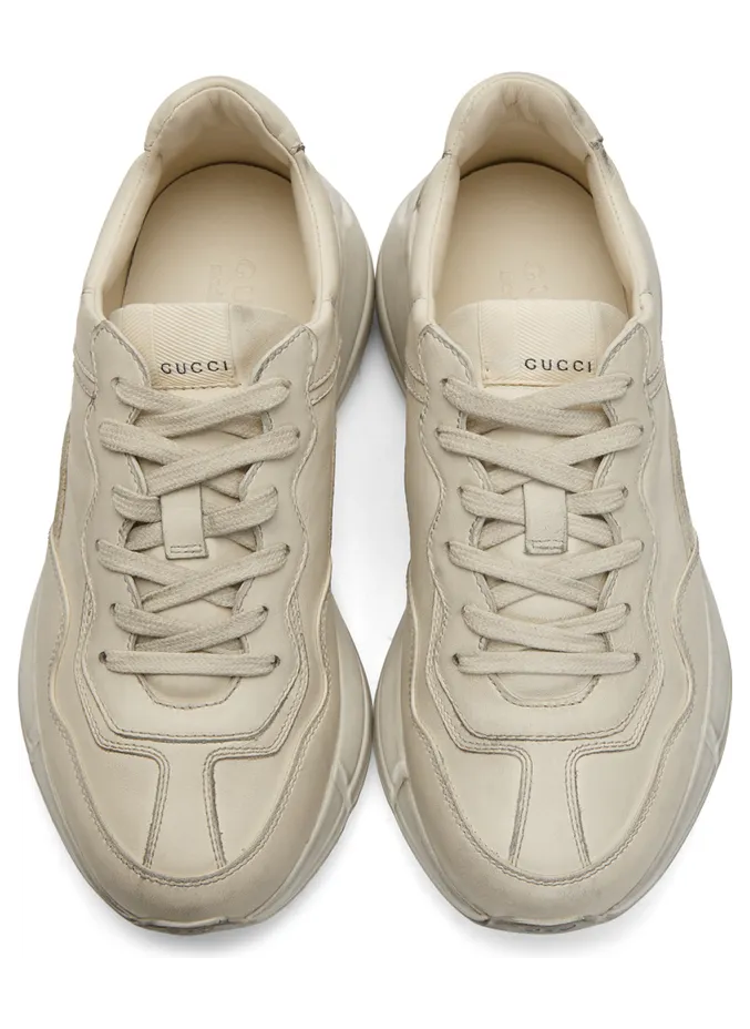 Gucci Off-White Rhyton Sneakers (498916 A9L00) (5)