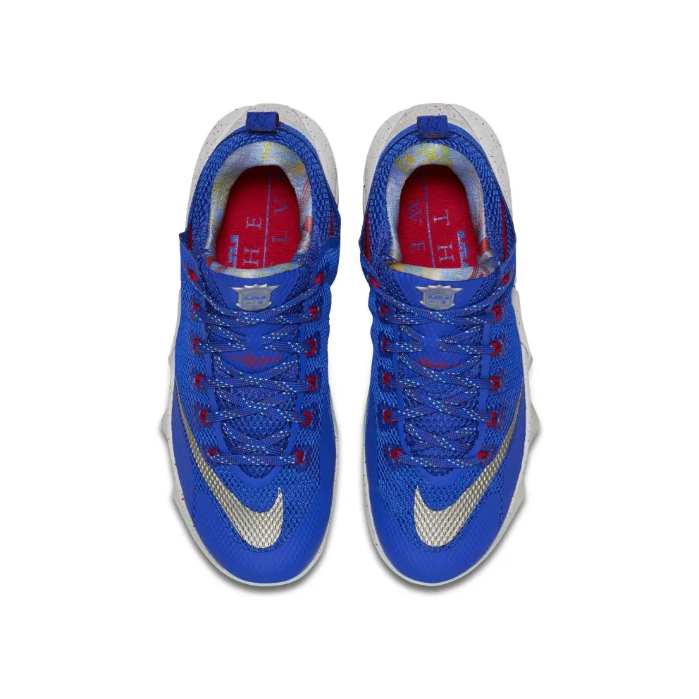 Nike LeBron 12 Low Hyper Cobalt Hyper Cobalt/Metallic Silver-Light Crimson (812560-406)