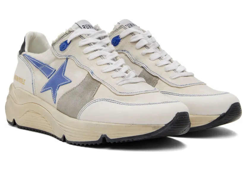 Golden Goose Off-White & White Running Sole Spezzata Low-Top Sneakers (GMF00215.F002527.10897) (4)