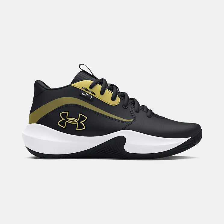 Under Armour Lockdown 7 Grade School “Black / Metallic Gold” (3028513001)