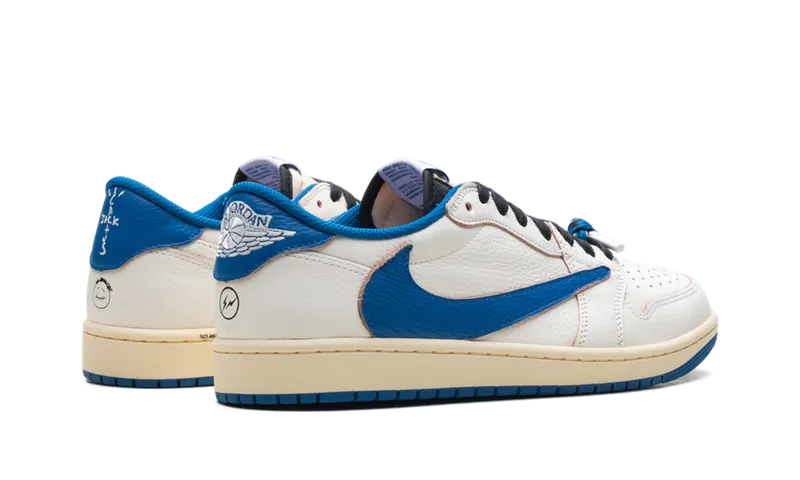 Jordan x Fragment Design Air Jordan 1 Low “Sail/Black/Muslin/Military Blue” (DM7866-104)