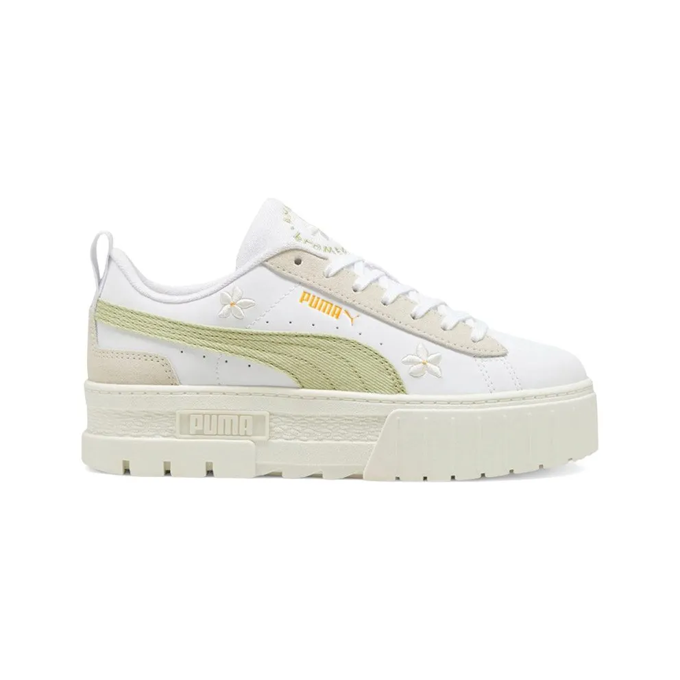 Puma Mayze Floral Embroidery White Pistachio Green (399674-01)