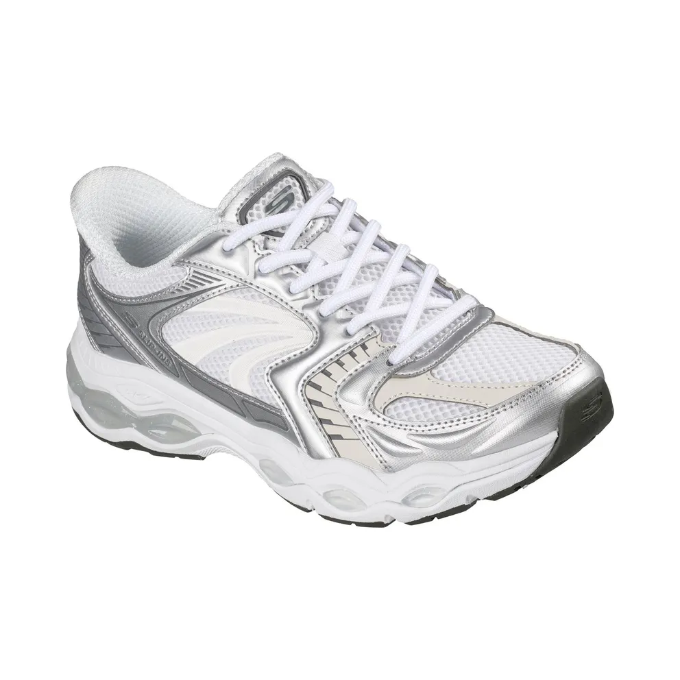 Skechers Slip-ins: Skech-Gel – Retro Pulse Sneaker Wht/Black/Silver