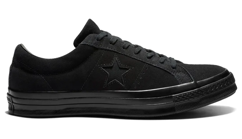 Converse One Star Suede Triple Black Low Top (162950C)