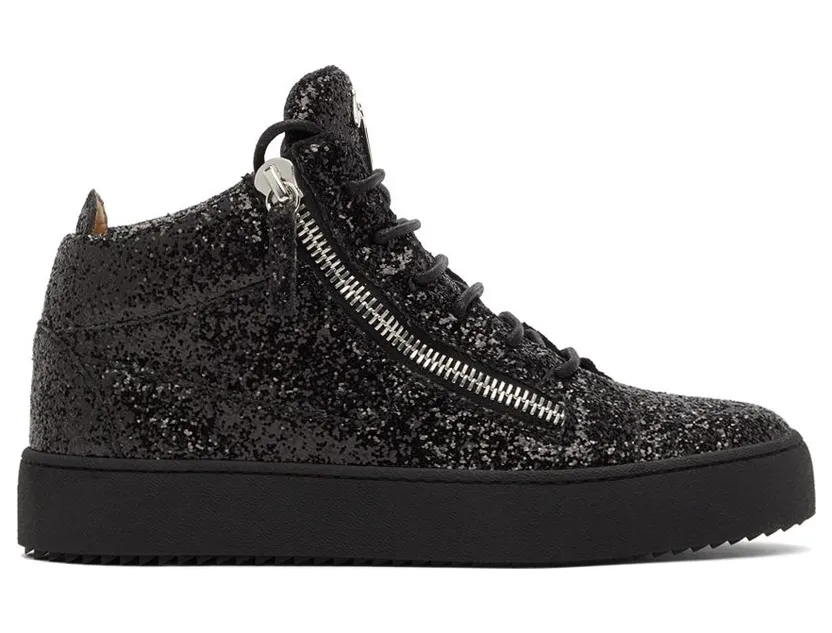 Giuseppe Zanotti Black Glitter Kriss High-Top NERO (RM90001 81977)