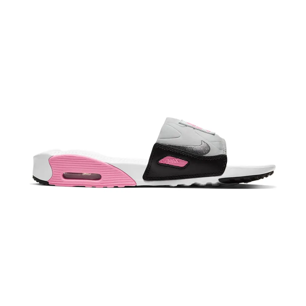 Nike Air Max 90 Slide White Rose Cool Grey (W) White/Rose-Pure Platinum-Cool Grey (CT5241-100)