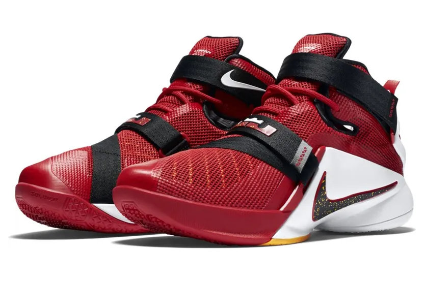 LeBron Soldier 9 “Cavs” University Red/Black-Team Red-White (749417-606)