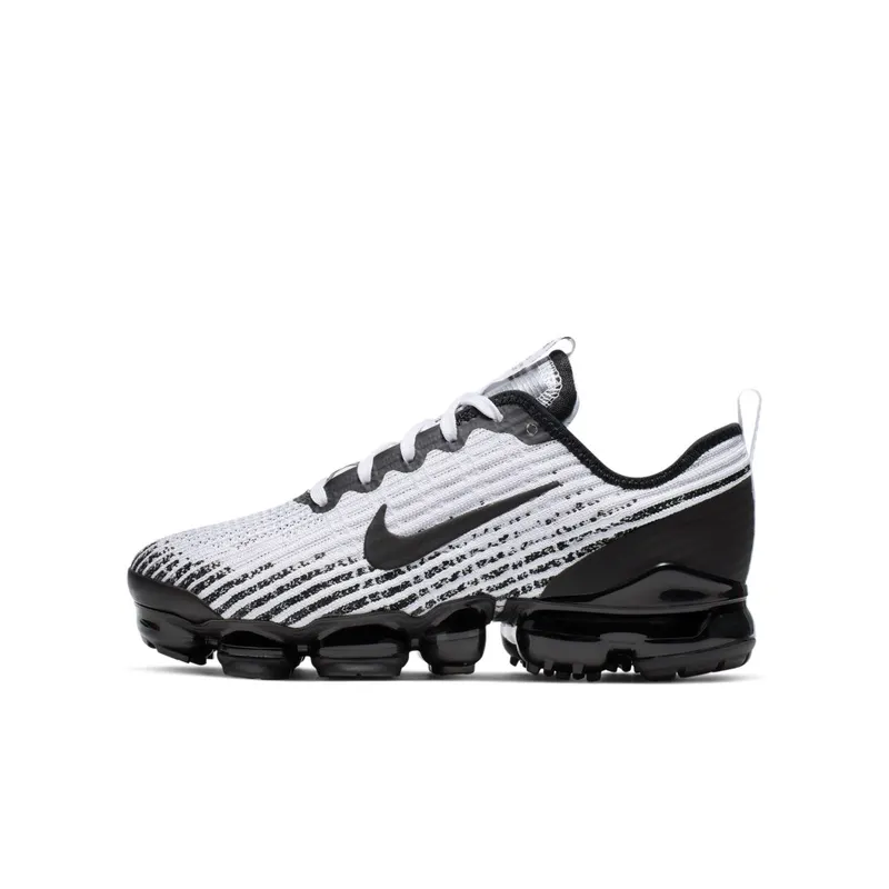 Nike Air VaporMax Flyknit 3 White Black (GS) White/Black-Volt (BQ5238-103)