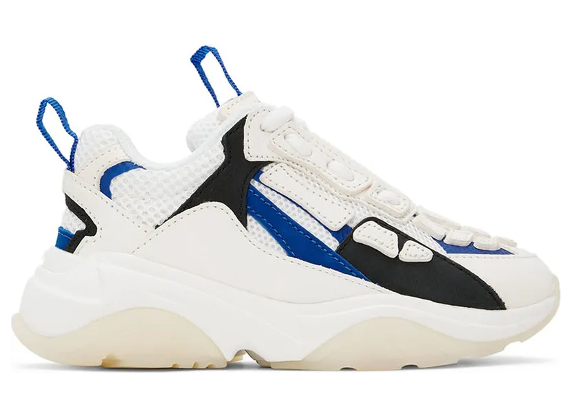 AMIRI Kids White & Blue Bone Runner Sneakers (PF22KFS001-123)