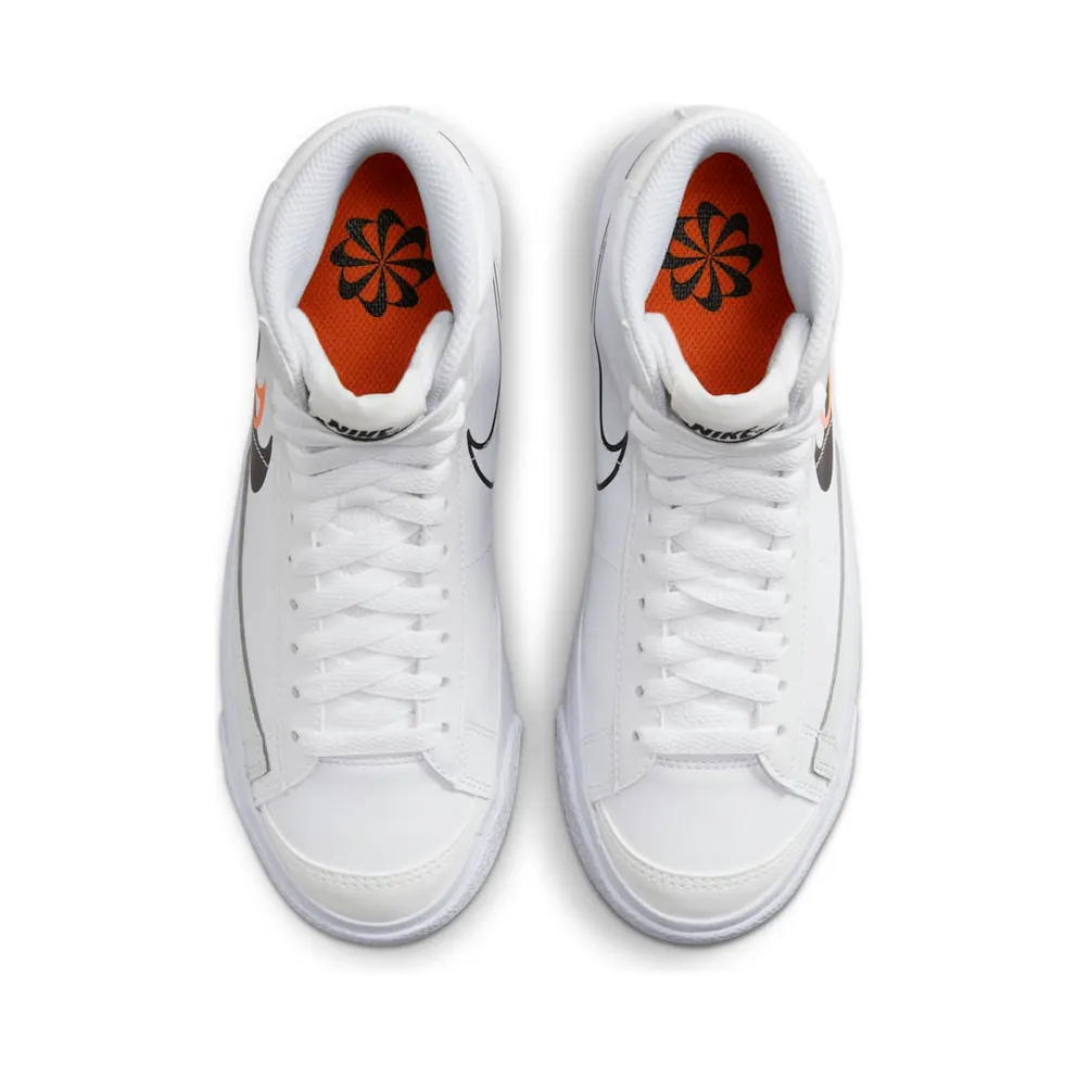 Nike Blazer Mid “White / Bright Mandarin / Medium Ash / Black” (FN7788-100)