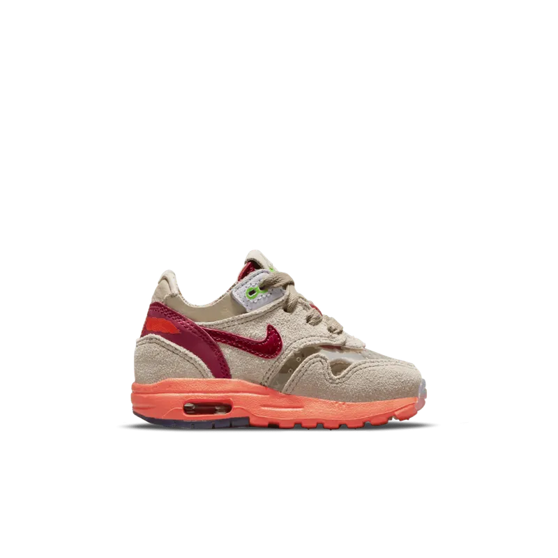 Nike Air Max 1 CLOT Kiss of Death (2021) (TD) – “Net / Deep Red / Orange Blaze” (DH2492-100)