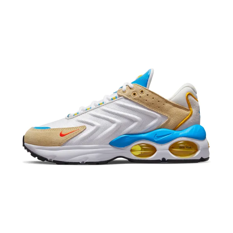 Nike Air Max TW M. Frank Rudy “Summit White / Sesame / Light Photo Blue / Safety Orange” (DV1232-100)
