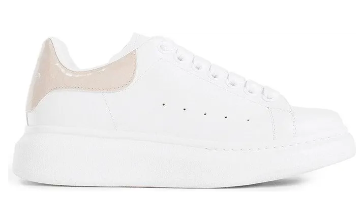 Alexander McQueen Oversized White Light Pink Croc (718233WIEEL9863)