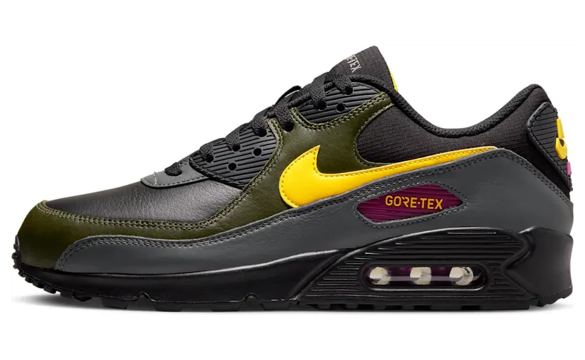 Nike Air Max 90 Gore-Tex “Black / Cargo Khaki / Iron Grey / Tour Yellow” (DJ9779-001)