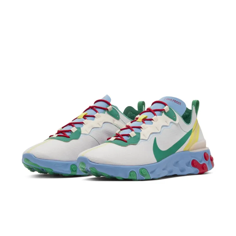 Nike React Element 55 Guava Ice Vast Grey Lucid Green Guava Ice/Vast Grey-University Red-Lucid Green (CT1142-800)