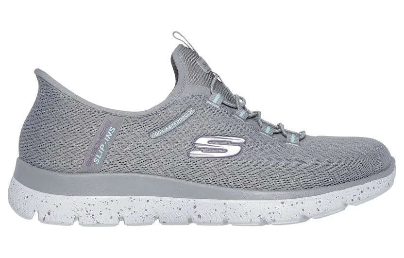 Skechers Slip-ins Waterproof: Summits – Best Choice Sneaker Grijs/Aqua
