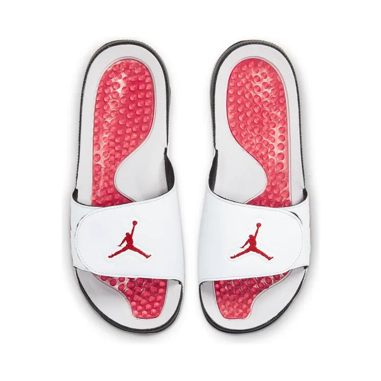 Jordan Hydro 5 Retro “White / Black / Fire Red” (555501-101)
