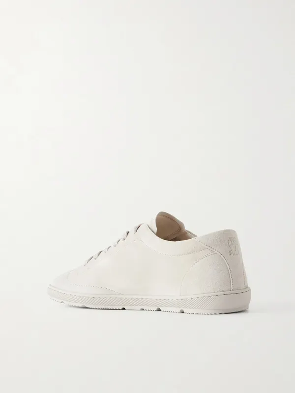 Brunello Cucinelli Suede Sneakers Off-white (MPUCAHN345) (4)