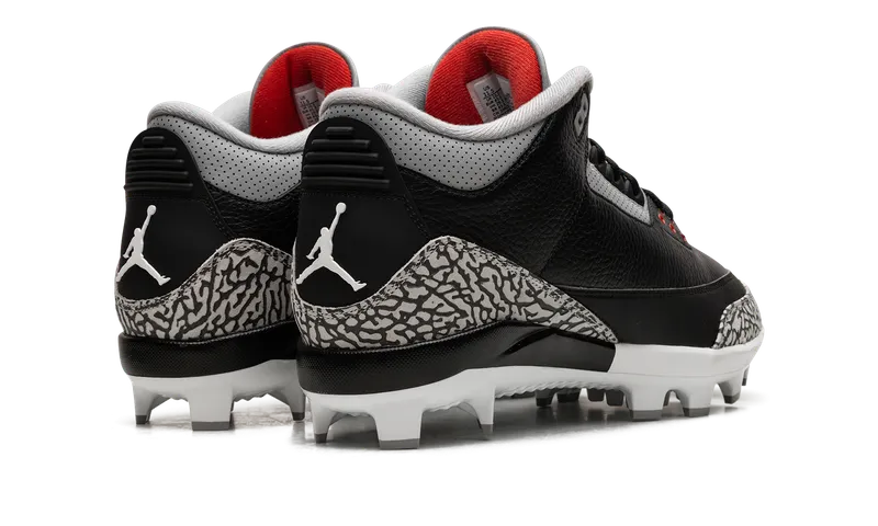 Air Jordan 3 Cleats “Black Cement” (FZ8627-001)