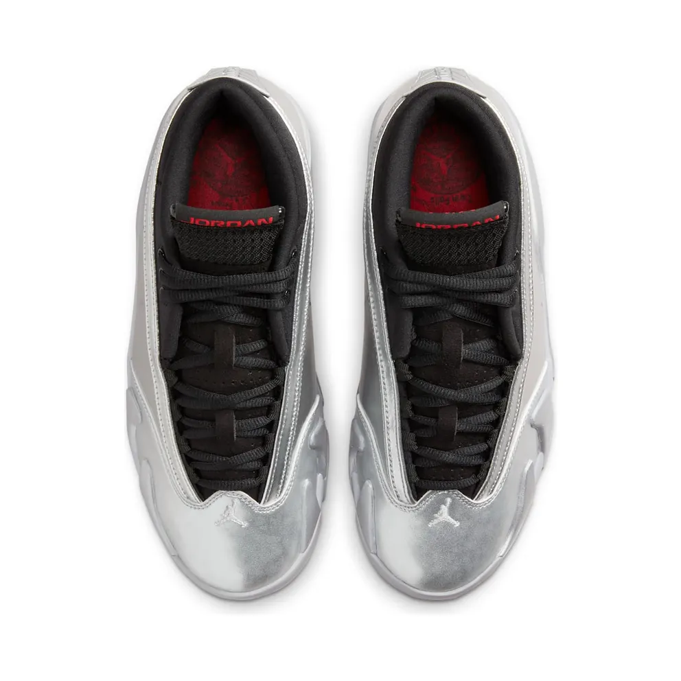 Air Jordan 14 Retro Low Metallic Silver/Wolf Grey/Black/Fire Red (DH4121-060)