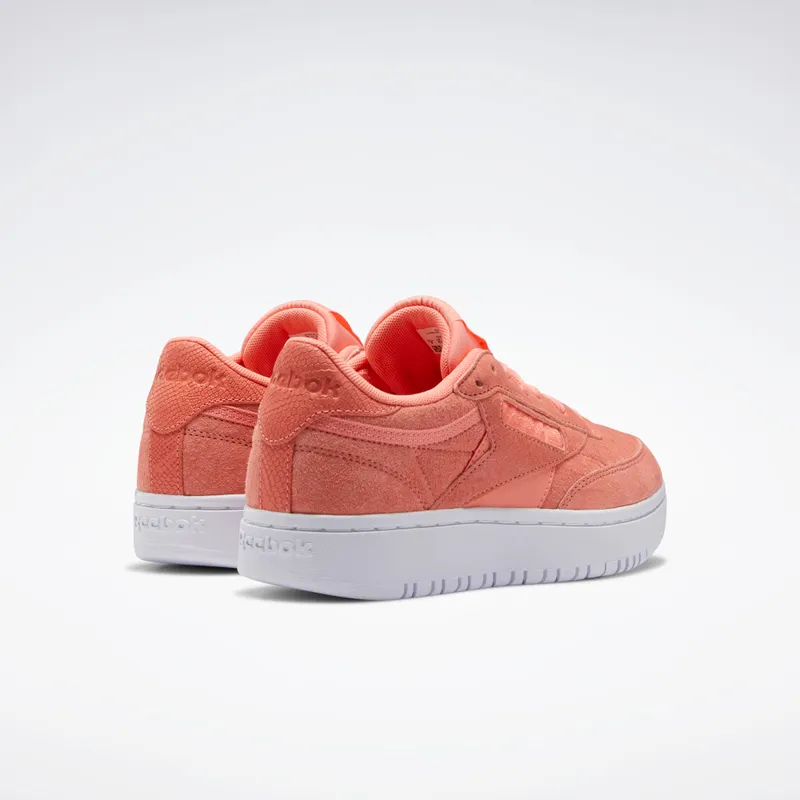 Reebok CLUB C DOUBLE Twisted Coral / Twisted Coral / White