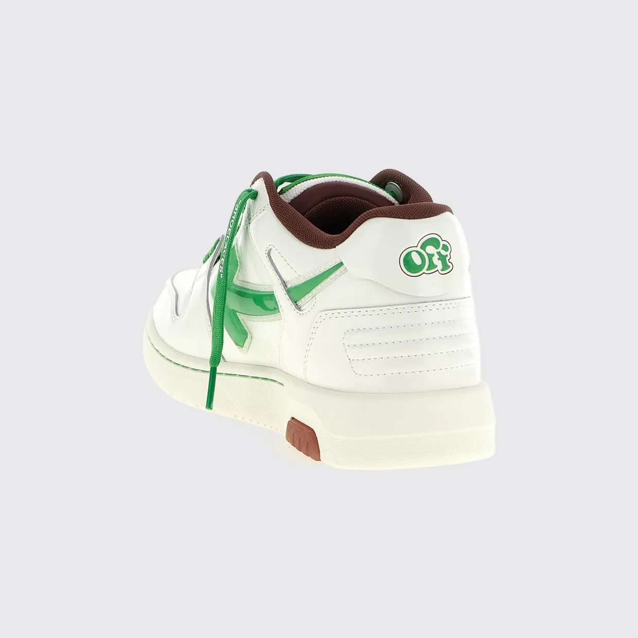 Off-White Out Of Office Leather Sneakers Green (OMIA189S26LEA0090150) (2)