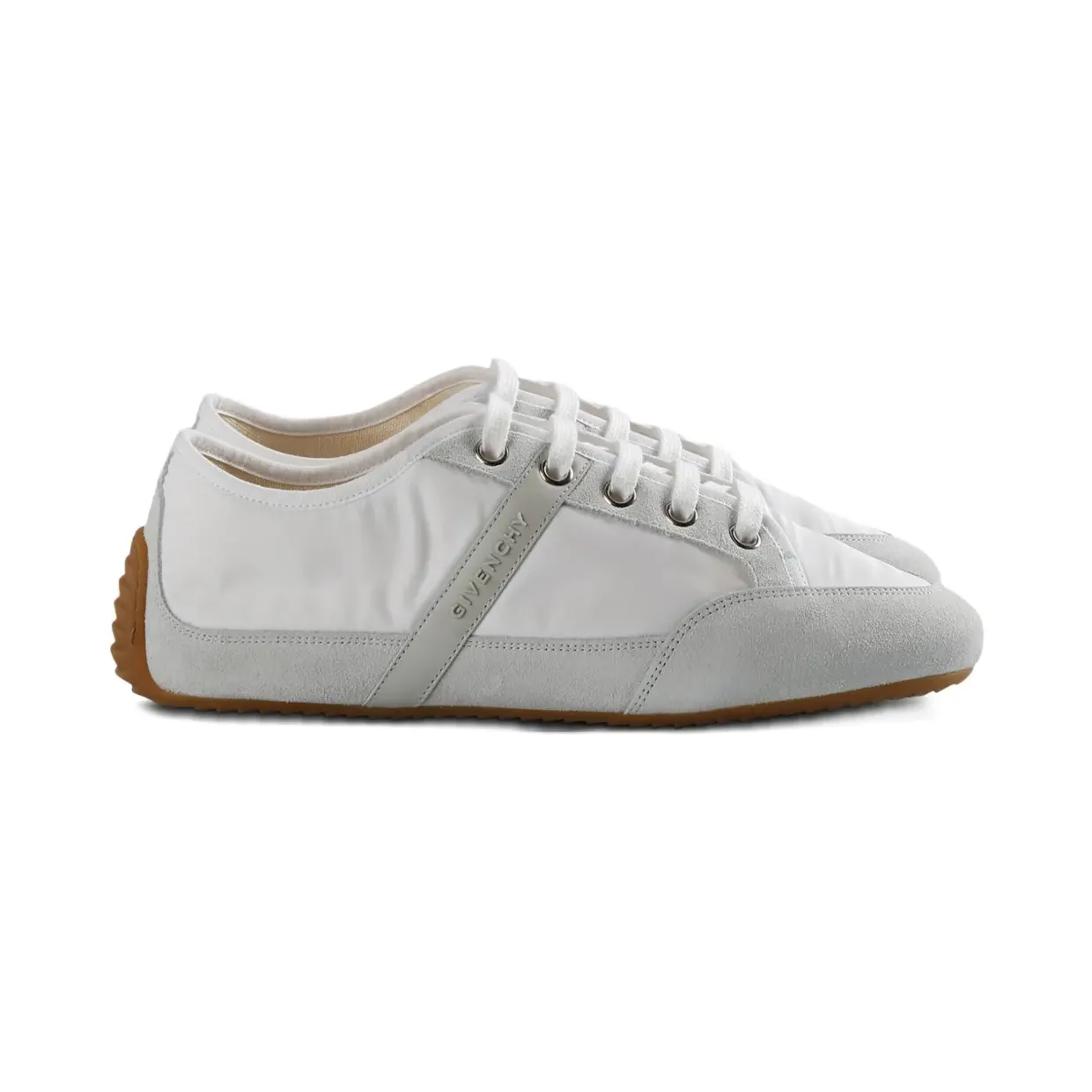 Givenchy White Silm Sneakers in nylon and suede BH00AZH1WL/R_GIV-100_600-42.5