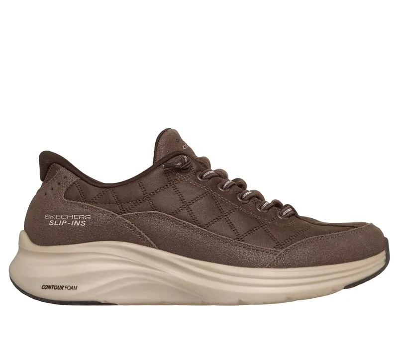 Skechers Slip-ins: Contour Foam – Cozy Fit Natural Ease Sneaker Bruin