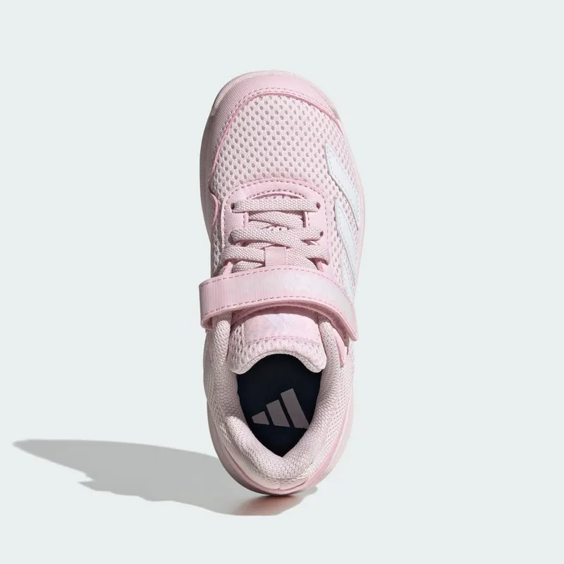 Adidas Courtflash Tennis Shoes with Velcro Kids Distilled Pink / Cloud White / Distilled Pink (KK3870)