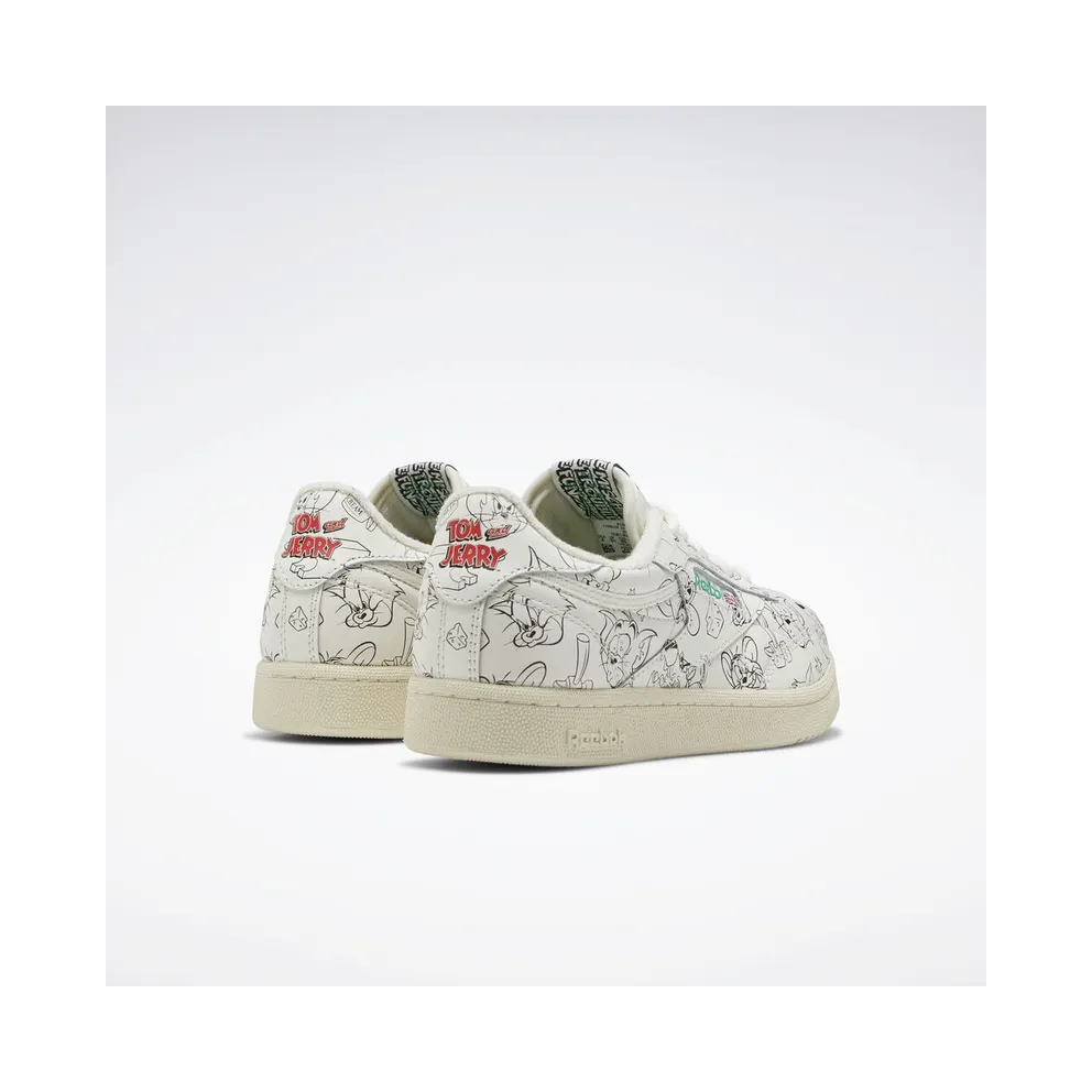 Reebok Club C Tom & Jerry All-Over (GS) Chalk/Paper White-Excellent Red (Other Brands Other)