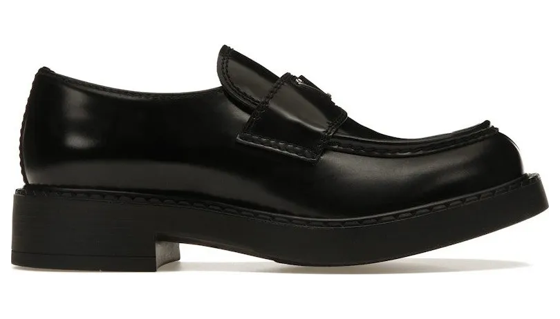 Prada 35mm Loafer Black Brushed Leather (2DE127_055_F0002)