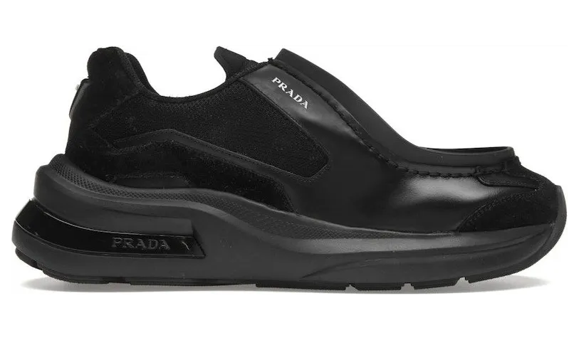 Prada Brushed Leather Bike Fabric Suede Black (2EG424_3C37_F0002)