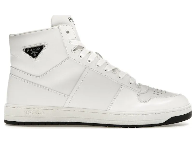 Prada Downtown High Top Leather White Black (2TE183_3LJ6_F0964)