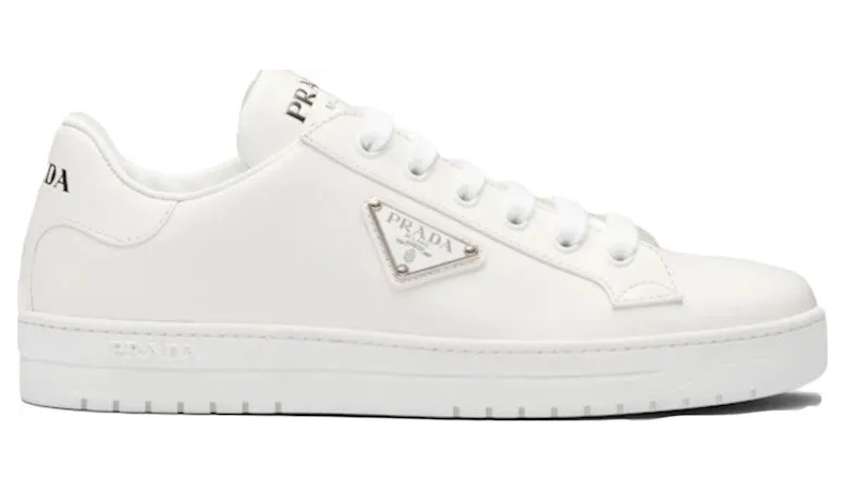 Prada Downtown Low Top Leather White Silver (1E904M_B4L_F0009_F_030)