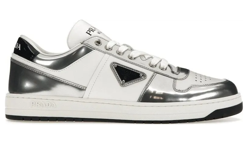 Prada Downtown Low Top Leather White Silver (2EE364_3LL2_F0J36)