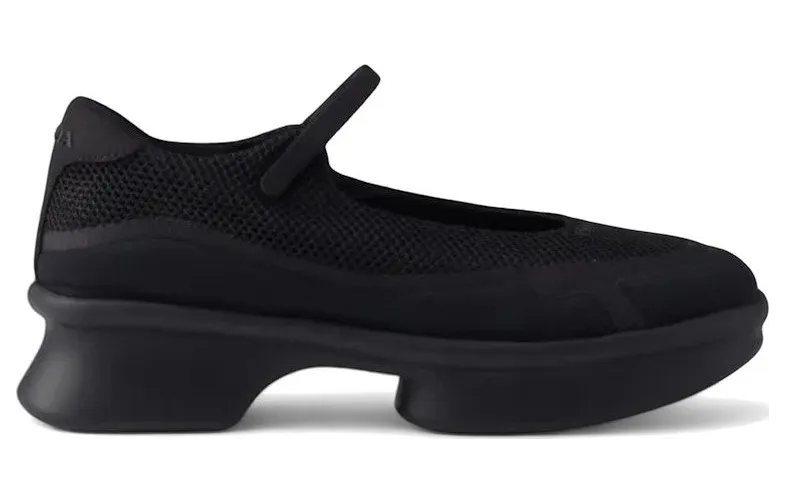 Prada Logo Platform Ballet Flats Black (1F1110_YZU_F0002)