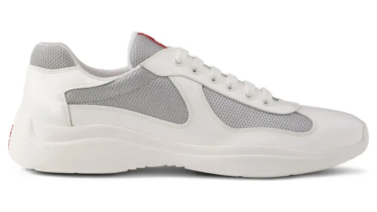 Prada Patent Leather and Technical Fabric America’s Cup “White/Grey” (4E3400 F G000 ASZ F0J36)